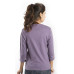 Zeme Organics Cotton 3/4th Sleeves T-Shirt - Purple